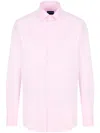 Giorgio Armani Official Store Cotton Twill Shirt In Pink