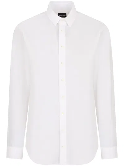 Giorgio Armani Cotton Shirt In White
