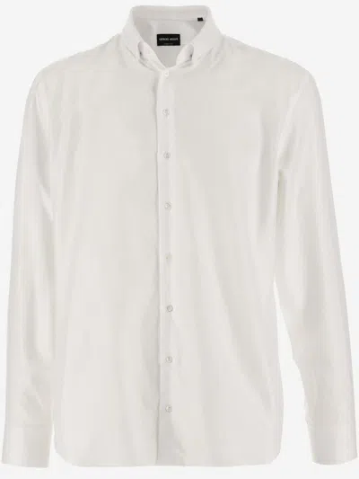 Giorgio Armani Cotton Shirt In White