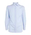 Giorgio Armani Cotton Striped Shirt In Blue