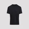Giorgio Armani Blue Cotton T-shirt In Black