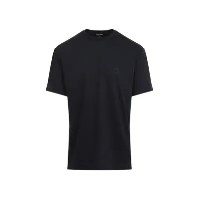 Giorgio Armani Cotton T-shirt In Blue