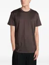 Giorgio Armani Cotton T-shirt In Brown