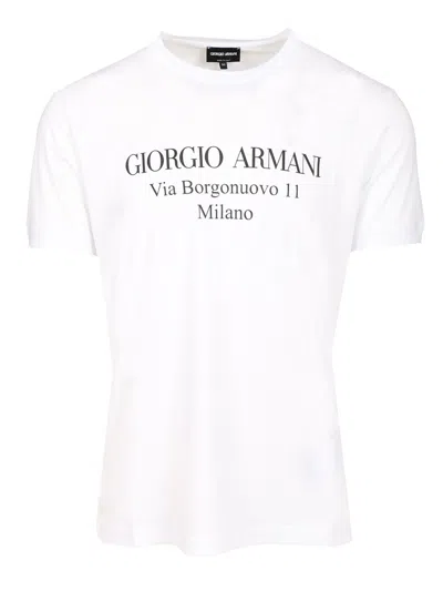 Giorgio Armani Men Cotton T-shirt In White
