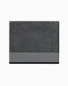 Giorgio Armani Official Store Cotton-terry Beach Towel With Oversized Jacquard Ga Logo In Midnight Blue