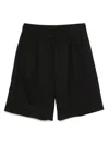 Giorgio Armani Cotton Track Shorts In Black