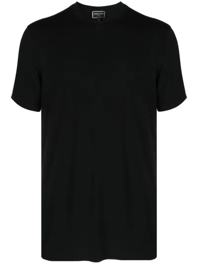 Giorgio Armani Icon Jersey T-shirt In Black