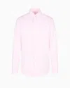 Giorgio Armani Official Store Cotton Twill Shirt In Pink