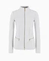 Giorgio Armani Fitted Zip-up Jacket In White