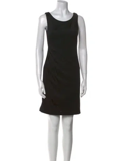 Pre-owned Giorgio Armani Cowl Neck Mini Dress In Black