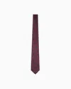 Giorgio Armani Cravate En Soie Jacquard In Red