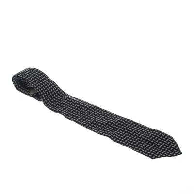 Giorgio Armani Cravatte Black Printed Silk Blend Traditional Tie