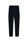 Giorgio Armani Straight-leg Knitted Trousers In Night Sky