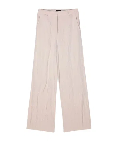 Giorgio Armani Creased Twill Straight Trousers In Pink