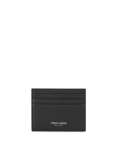Giorgio Armani Credit Card Holder In Black