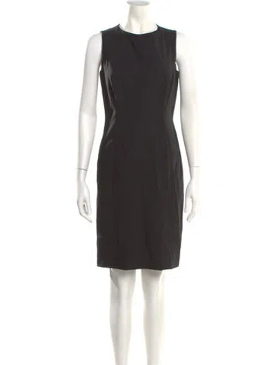 Pre-owned Giorgio Armani Crew Neck Knee-length Dress In Black