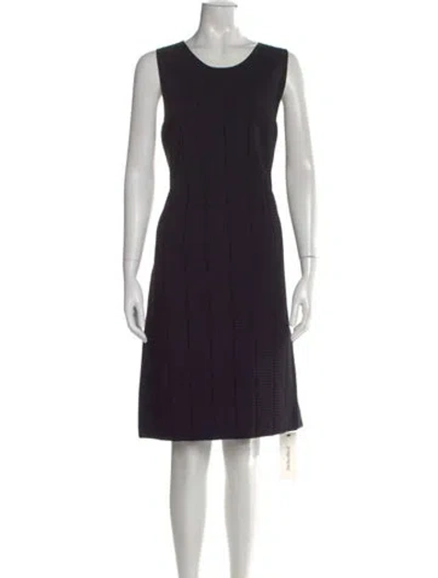 Pre-owned Giorgio Armani Crew Neck Knee-length Dress In Black