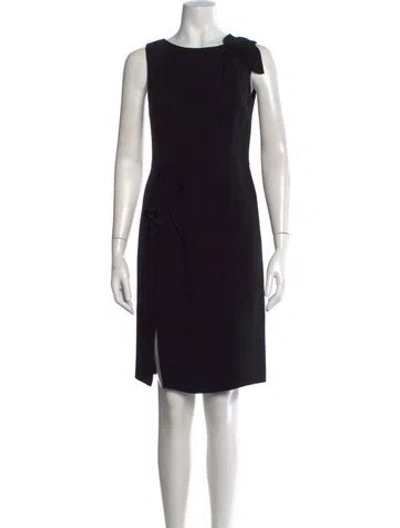 Pre-owned Giorgio Armani Crew Neck Knee-length Dress In Black