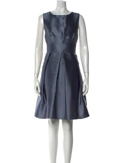 Pre-owned Giorgio Armani Crew Neck Knee-length Dress In Blue