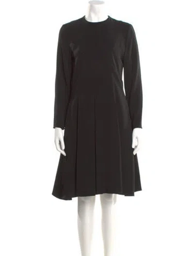 Pre-owned Giorgio Armani Crew Neck Knee-length Dress In Gray