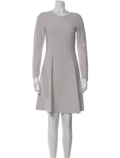 Pre-owned Giorgio Armani Crew Neck Knee-length Dress In Gray