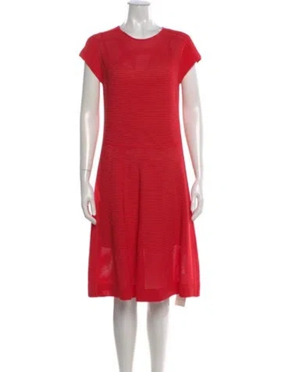 Pre-owned Giorgio Armani Crew Neck Knee-length Dress In Red