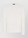 Giorgio Armani Crew-neck Jumper In Linen And Cotton In Brown
