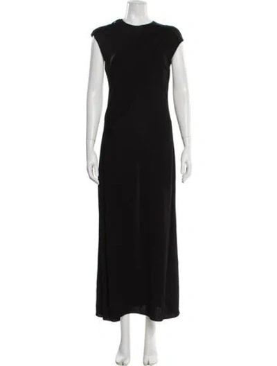 Pre-owned Giorgio Armani Crew Neck Long Dress In Purple