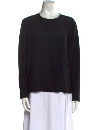 Pre-owned Giorgio Armani Crew Neck Long Sleeve Sweatshirt In Black