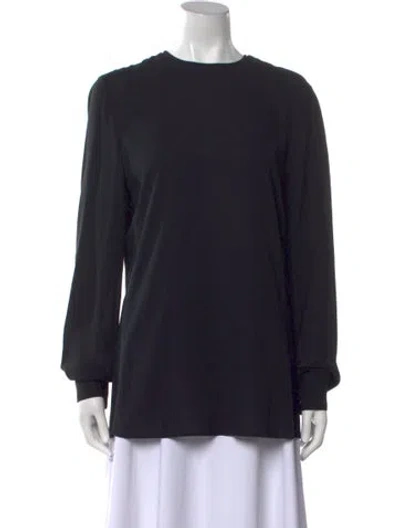 Pre-owned Giorgio Armani Crew Neck Long Sleeve Sweatshirt In Black