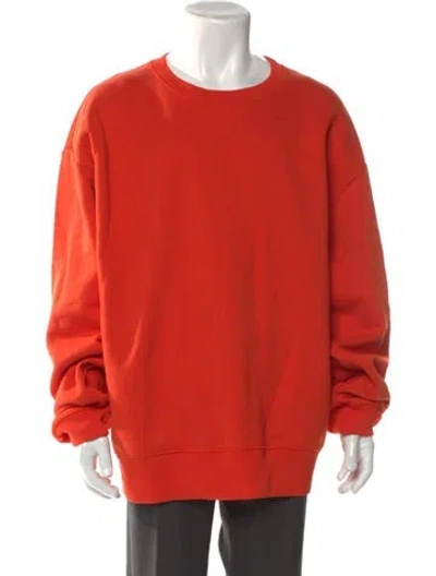 Pre-owned Giorgio Armani Crew Neck Long Sleeve Sweatshirt W/ Tags In Orange