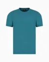 Giorgio Armani Crew-neck Long-sleeved T-shirt In Stretch Viscose Jersey In Green