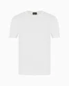 Giorgio Armani Men Stretch Viscose Jersey Crew Neck T-shirt In White
