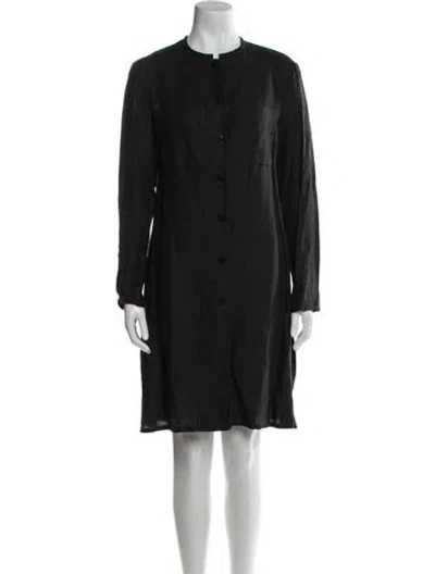 Pre-owned Giorgio Armani Crew Neck Mini Dress In Black