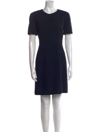 Pre-owned Giorgio Armani Crew Neck Mini Dress In Blue
