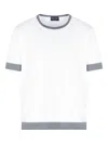 Giorgio Armani Crew-neck Organic Cotton T-shirt In White