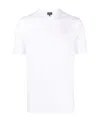 Giorgio Armani Men Stretch Viscose Jersey Crew Neck T-shirt In White