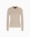 Giorgio Armani Crew-neck Ribbed Jumper In Virgin Wool