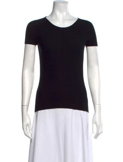Pre-owned Giorgio Armani Crew Neck Short Sleeve T-shirt In Black