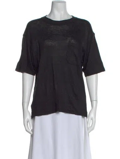 Pre-owned Giorgio Armani Crew Neck Short Sleeve T-shirt In Gray