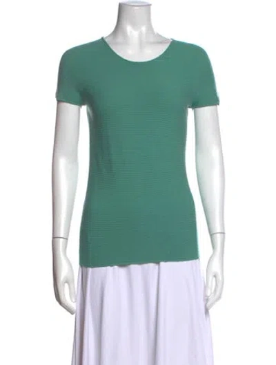Pre-owned Giorgio Armani Crew Neck Short Sleeve T-shirt In Green