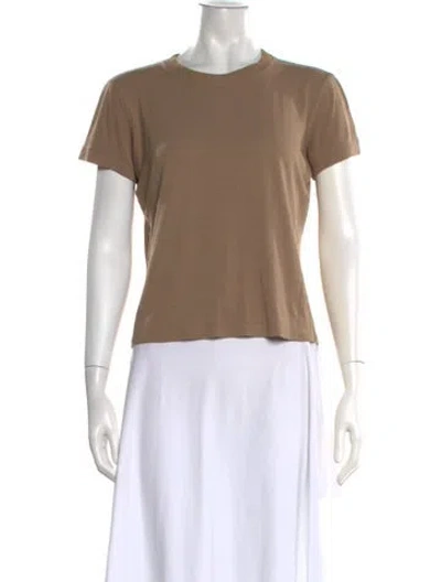 Pre-owned Giorgio Armani Crew Neck Short Sleeve T-shirt In Neutrals