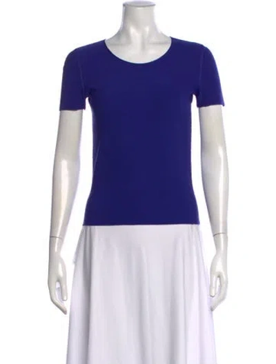 Pre-owned Giorgio Armani Crew Neck Short Sleeve T-shirt In Purple