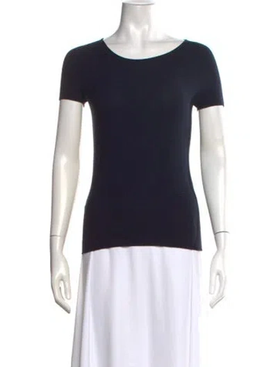 Pre-owned Giorgio Armani Crew Neck Short Sleeve T-shirt In Purple