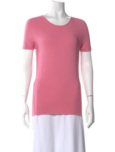 Pre-owned Giorgio Armani Crew Neck Short Sleeve T-shirt W/ Tags In Pink