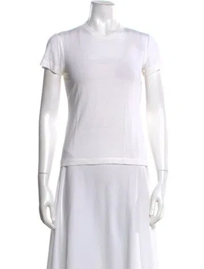 Pre-owned Giorgio Armani Crew Neck Short Sleeve T-shirt In White