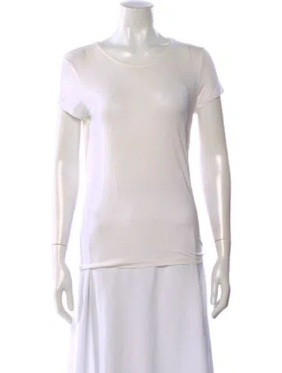Pre-owned Giorgio Armani Crew Neck Short Sleeve T-shirt In White