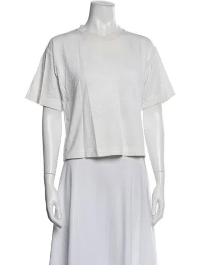 Pre-owned Giorgio Armani Crew Neck Short Sleeve T-shirt In White