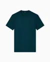 Giorgio Armani Crew-neck Short-sleeved T-shirt In Stretch Viscose Jersey In Green
