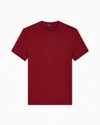 Giorgio Armani Crew-neck Short-sleeved T-shirt In Stretch Viscose Jersey In Red